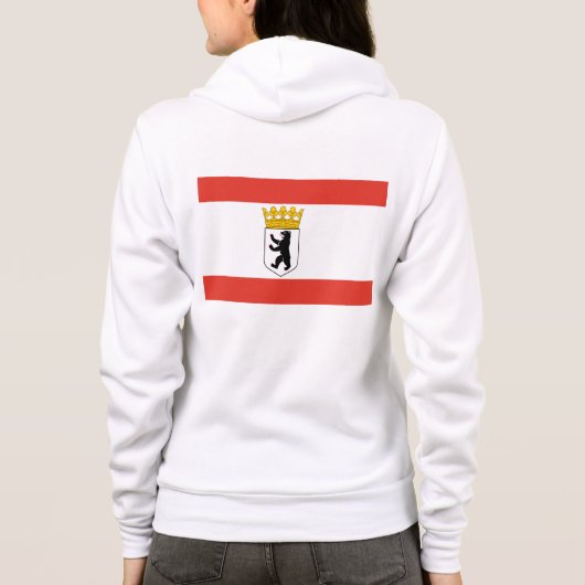 Vlag van Berlijn Hoodie (Achterkant)