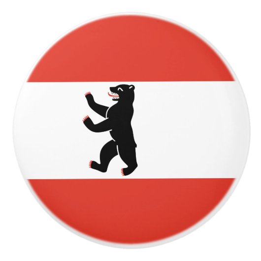 Vlag van Berlijn Keramische Knop (Voorkant)