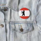 Vlag van Berlijn Knop Ronde Button 5,7 Cm (In situ)