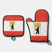 Vlag van Berlijn Ovenwant & Pannenlap Set (Voorkant)