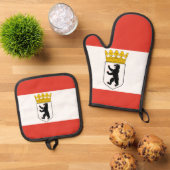 Vlag van Berlijn Ovenwant & Pannenlap Set (Top down)