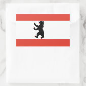 Vlag van Berlijn Rechthoekige Sticker (Tas)