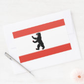 Vlag van Berlijn Rechthoekige Sticker (Envelop)