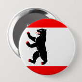 Vlag van Berlijn Ronde Button 4,0 Cm (Voorkant /achterkant)