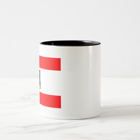 Vlag van Berlijn Tweekleurige Koffiemok (Center)