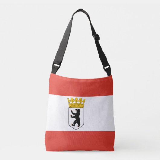 Vlag van Berlin Crossbody Bag Crossbody Tas (Voorkant)