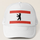 Vlag van Berlin Trucker Hat Trucker Pet (Voorkant)