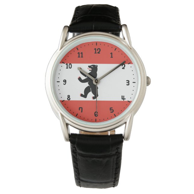 Vlag van Berlin Watch Horloge (Voorkant)
