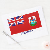 Vlag van Bermuda, gelabeld, Rechthoekige Sticker (Envelop)