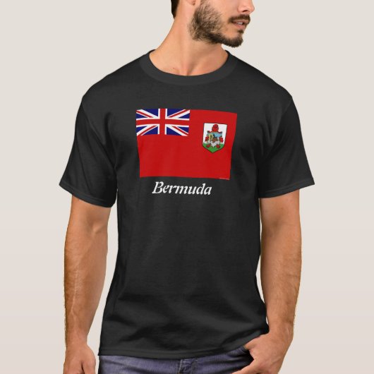 Vlag van Bermuda Mannen donkere T-shirt (Voorkant)