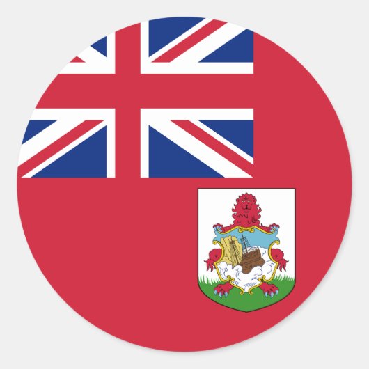 Vlag van Bermuda Ronde Sticker (Voorkant)