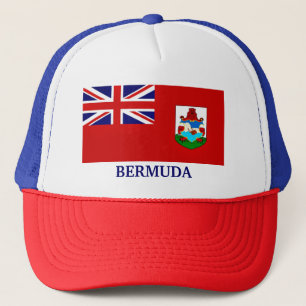 Vlag van Bermuda, voorzien van een etiket Trucker Pet