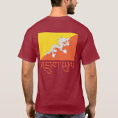 Vlag van Bhutan Apparel T-shirt (Achterkant)