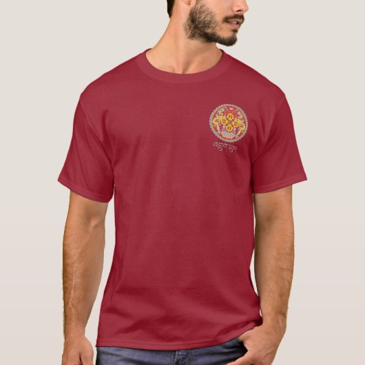 Vlag van Bhutan Apparel T-shirt (Voorkant)