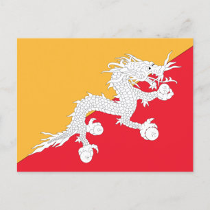 Vlag van Bhutan Briefkaart