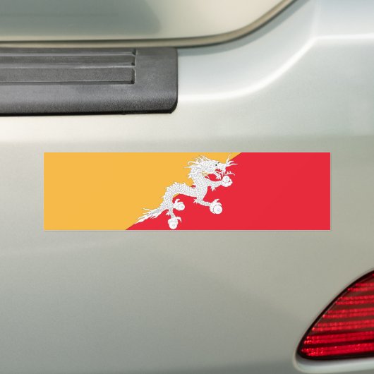 Vlag van Bhutan Bumpersticker (Op auto)