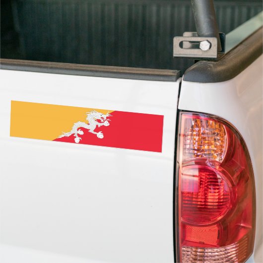 Vlag van Bhutan Bumpersticker (Op Truck)