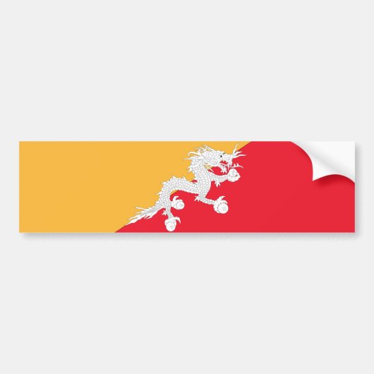 Vlag van Bhutan Bumpersticker (Voorkant)