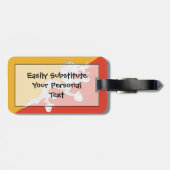 Vlag van Bhutan Easy ID Personal Bagagelabel (Achterkant horizontaal)