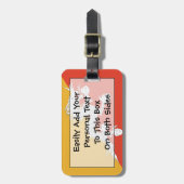 Vlag van Bhutan Easy ID Personal Bagagelabel (Voorkant verticaal)