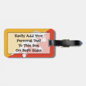 Vlag van Bhutan Easy ID Personal Bagagelabel (Achterkant horizontaal)