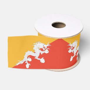Vlag van Bhutan en Bhutanesland, Vliegreis via Dra Grosgrain Lint