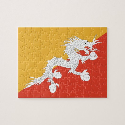 Vlag van Bhutan Foto Puzzle Legpuzzel (Horizontaal)