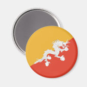 Vlag van Bhutan Magneet (Voorkant / Achterkant)
