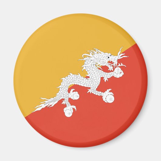 Vlag van Bhutan Magneet (Voorkant)