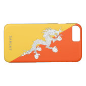Vlag van Bhutan met de douanenaam Case-Mate iPhone Case (Achterkant (Horizontaal))