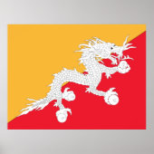 Vlag van Bhutan Poster (Voorkant)
