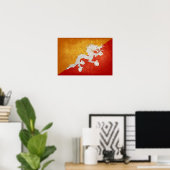 Vlag van Bhutan Poster (Thuiskantoor)