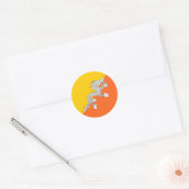 Vlag van Bhutan Ronde Sticker (Envelop)