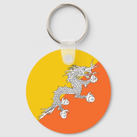 Vlag van Bhutan Sleutelhanger (Voorkant)
