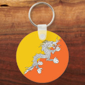 Vlag van Bhutan Sleutelhanger (Achterkant)