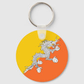 Vlag van Bhutan Sleutelhanger (Achterkant)