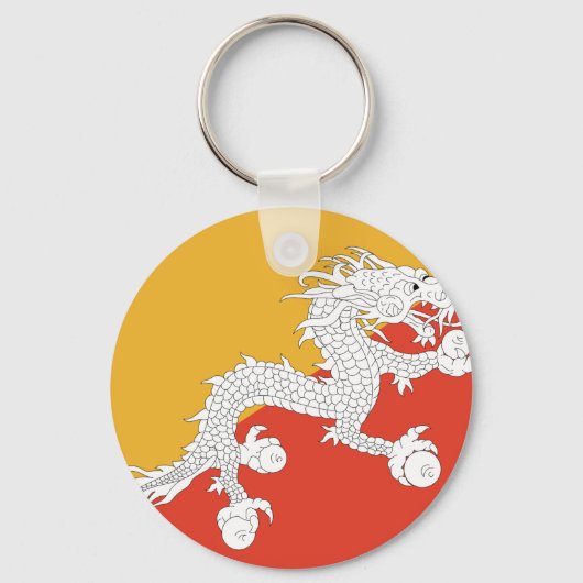 Vlag van Bhutan Sleutelhanger (Voorkant)