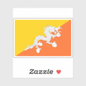 Vlag van Bhutan Sticker (Vel)