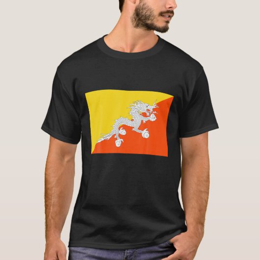 Vlag van Bhutan T-shirt (Voorkant)
