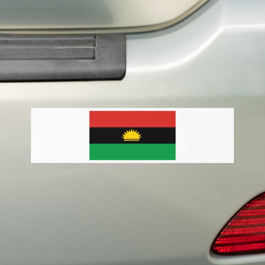 Vlag van Biafra (Balkafra) Bumpersticker (Op auto)