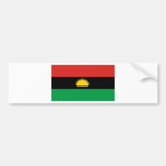 Vlag van Biafra (Balkafra) Bumpersticker (Voorkant)