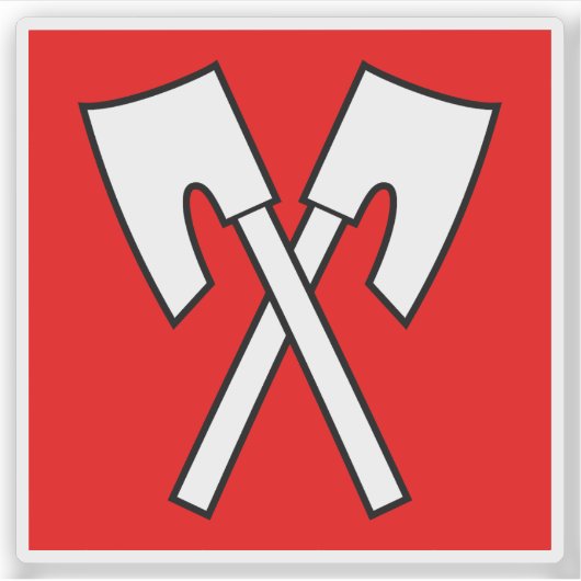 Vlag van Biel/Bienne, Zwitserland Sticker (Voorkant)