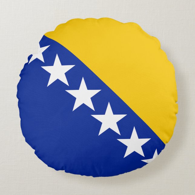 Vlag van BiH Rond Kussen (Voorkant)