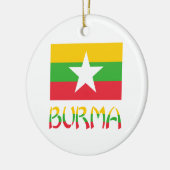 Vlag van Birma en Myanmar Keramisch Ornament (Links)