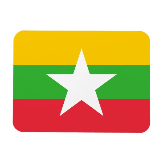 vlag van birma/myanmar magneet (Horizontaal)