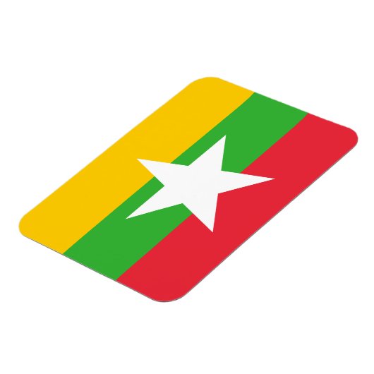 vlag van birma/myanmar magneet (Linkerzijde)