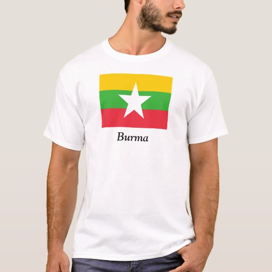 Vlag van Birma T-shirt (Voorkant)