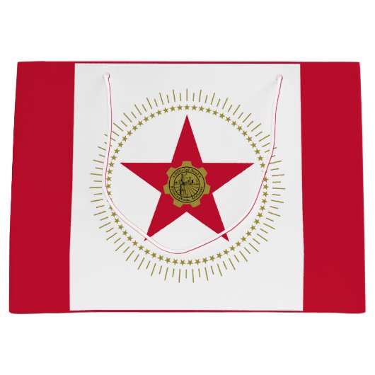 Vlag van Birmingham, Alabama Large Gift Bag Groot Cadeauzakje (Voorkant)