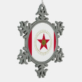 Vlag van Birmingham, Alabama Snowflake Pewter Chri Tin Sneeuwvlok Ornament (Links)