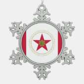 Vlag van Birmingham, Alabama Snowflake Pewter Chri Tin Sneeuwvlok Ornament (Voorkant)